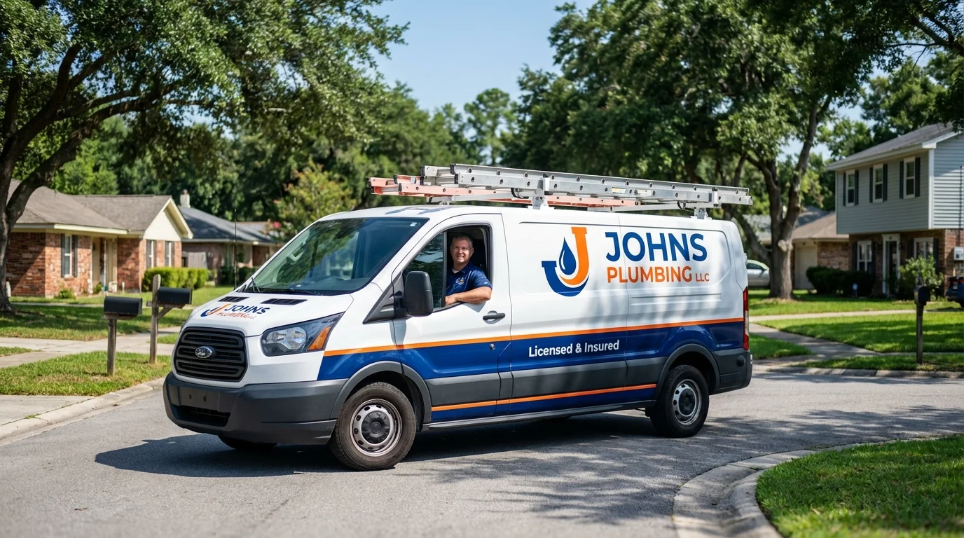 Johns Plumbing LLC service van in Carrizozo, NM