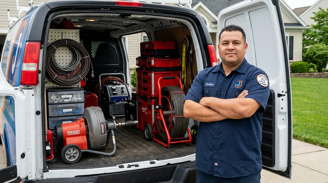 Professional drain cleaning equipment and Johns Plumbing LLC plumber in Carrizozo