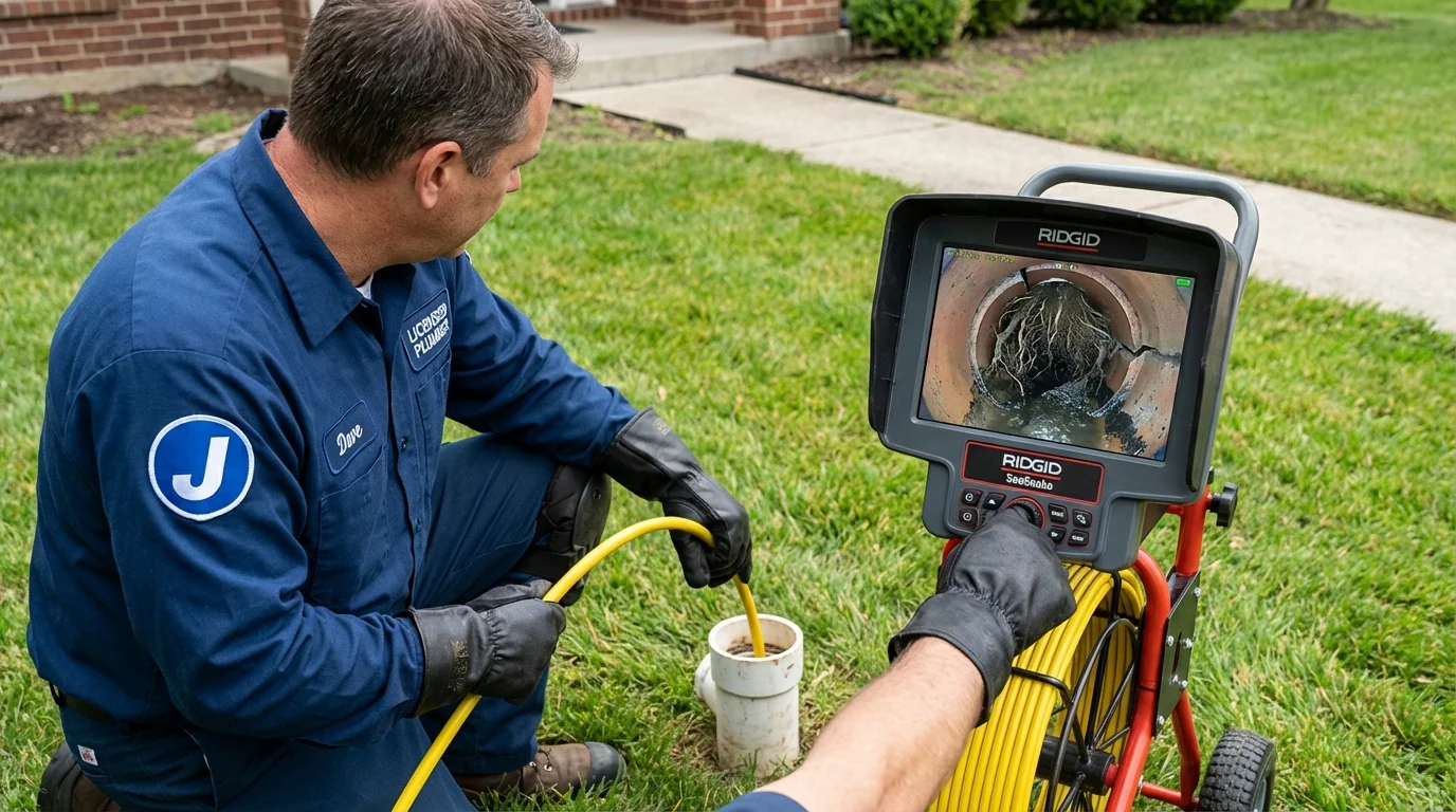 Sewer camera inspection being performed by Johns Plumbing LLC in Carrizozo